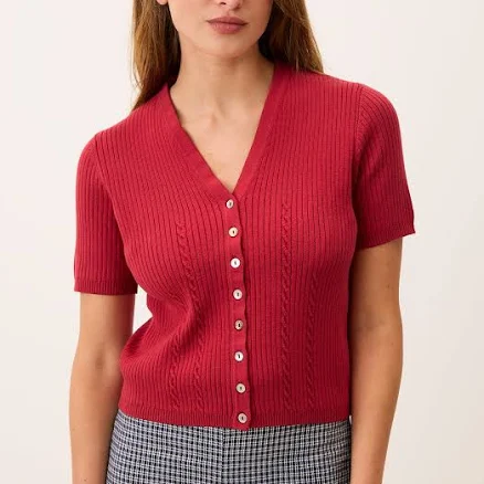 Rouje ALBINA Organic Cotton V-Neck Cardigan