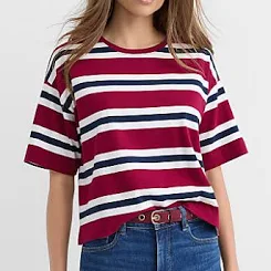 Loft Women's Striped Jersey Modern T-ShirtLoft Women's Striped Jersey Modern T-Shirt