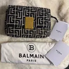 Balmain Women's 1945 Mini Monogram Jacquard Shoulder Bag