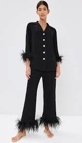 Party Pajama Set with Double Feathers