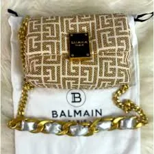 Balmain 1945 Mini Monogram Jacquard Shoulder Bag