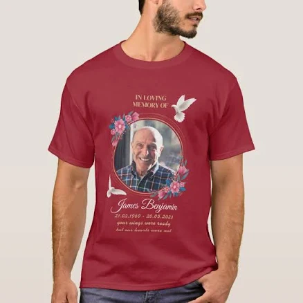 Personalized Funeral T-Shirt for Men