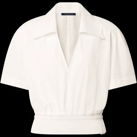 Louis Vuitton Ribbed Waist Cropped Blouse