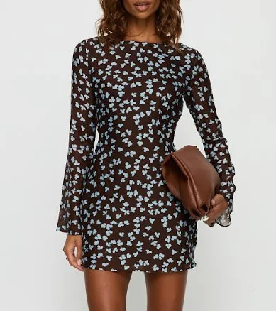 Princess Polly Jadee Backless Floral Mini Dress