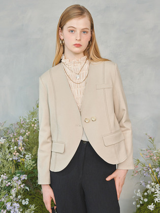 Line No-collar Jacket