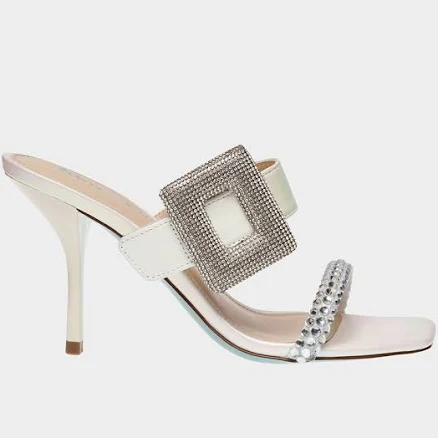 Women's Betsey Johnson Anny Rhinestone Buckle Evening Sandals