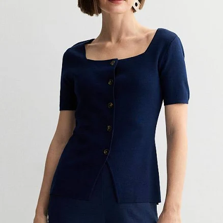 Nine West Women's Short Sleeve Knit Sweater