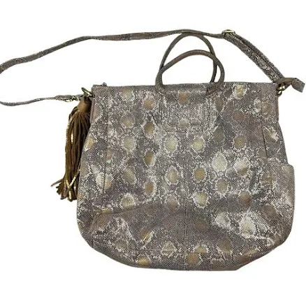 Hobo Bags | Hobo Sheila Large Black And Brown Halo Shimmer Snake Print Women's Bag | Color: Brown/Gold | Size: Os | Biceka77's Closet