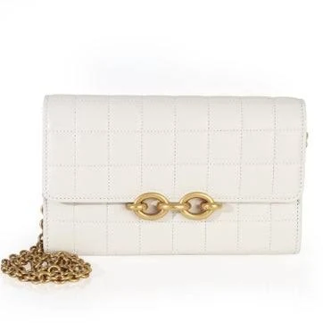 Saint Laurent Leather Le Maillon Small in Neutrals
