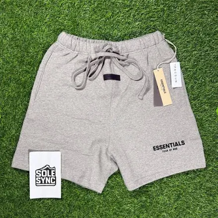 Fear Of God Essentials Shorts Ss22 Dark Oatmeal Gray - 100% Authentic