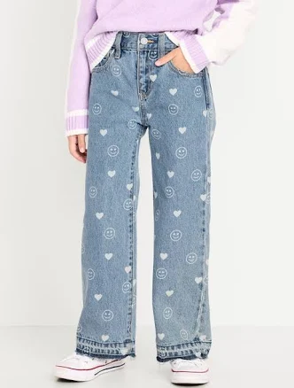 Old Navy Kids' High-Waisted Baggy Wide-Leg Jeans