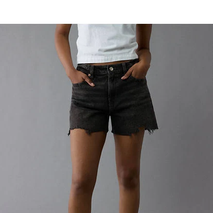 AE Women's Stretch Low-Rise Ex-Boyfriend Denim Shorts