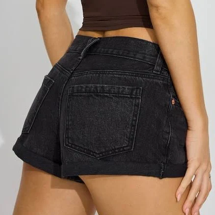 Garage Women's Low Rise Cuffed Denim Shorts