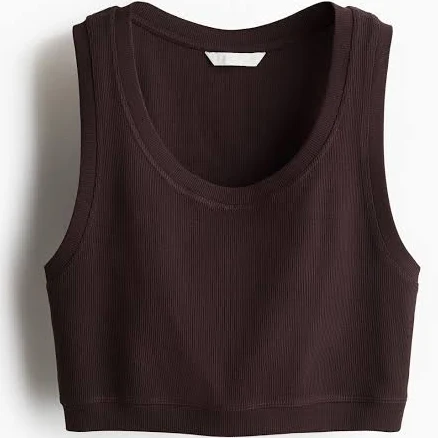 H&M Ladies Cropped Ribbed Tank Top