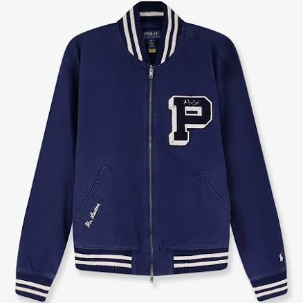 Polo Ralph Lauren Cotton Bomber Con Patch Logo, Xl / Newport Navy