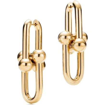 Tiffany HardWear Extra Large Link Earrings in Yellow Gold