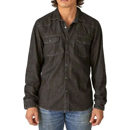 Lucky Brand Men's Sawtooth Denim Western Shirt