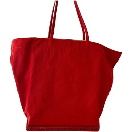 Castaner Red Cotton Shopper Bag with Rope Detail