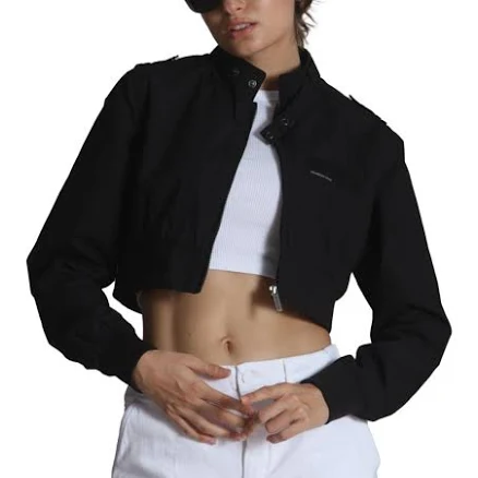 Members Only Women's Mini Cropped Racer Jacket