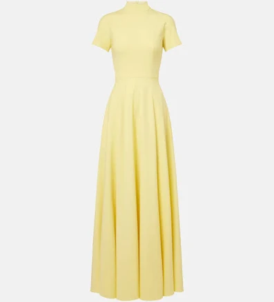 Emilia Wickstead, Malinda gown, Women, Yellow, US 12, Dresses, Wool