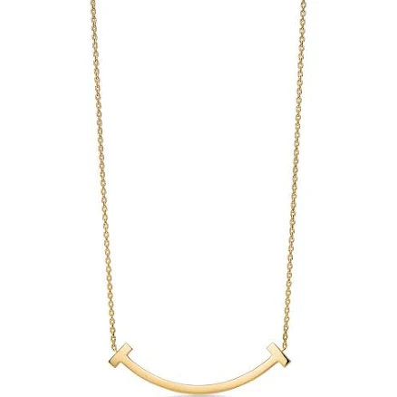 Tiffany T Smile Medium Pendant in Yellow Gold