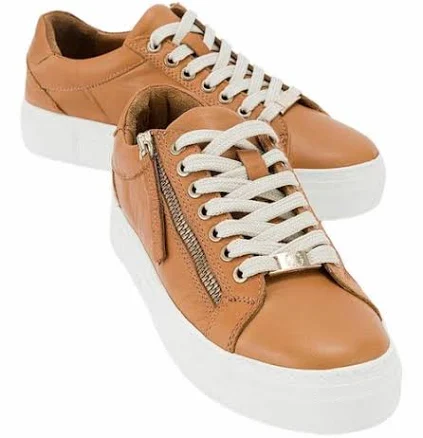 Forever & Always Shoes Beryl Leather Zip Sneaker Women