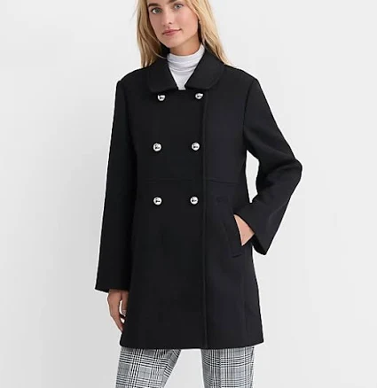 Women's Loft Modern Double Breasted Coat
