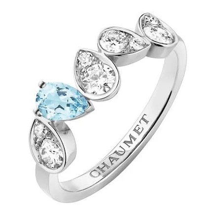 Chaumet Joséphine Ronde d'Aigrette White Gold with Aquamarine and Diamonds