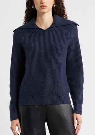 Nordstrom Rib Sailor Collar Sweater