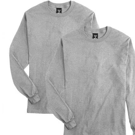 Hanes Men's Long Sleeve T-Shirt 2-Pack Beefy-T