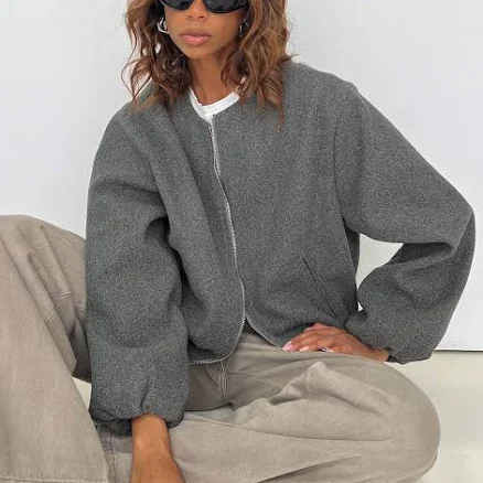 Princess Polly Karletta Cropped Bomber Jacket