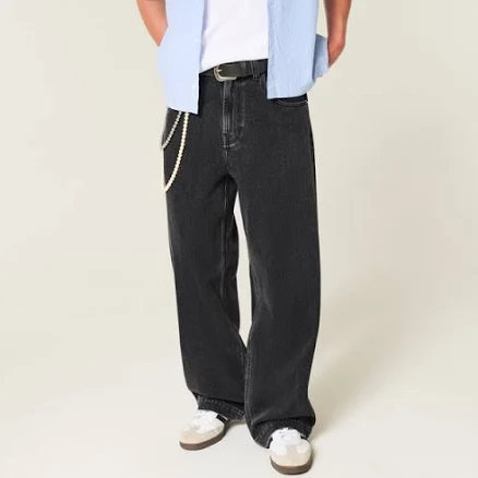 Hollister Men's Star Graphic Super Baggy Jeans