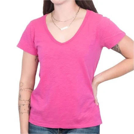 STRAWBERRY S/S Modern Deep V-Tee
