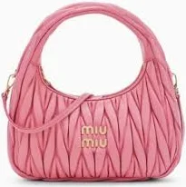 Miu Miu Wander Matelassé Mini Hobo Bag