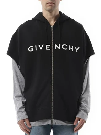 Givenchy Men's Archetype Cut & Layer Zipped Hoodie