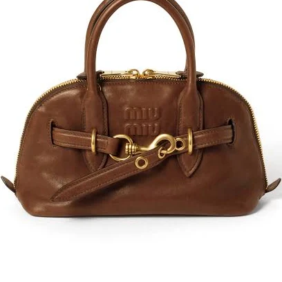 Miu Miu Aventure Nappa Leather Top-Handle Bag