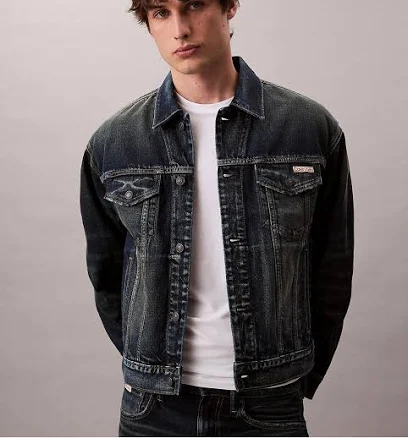 Calvin Klein Men's 90s Trucker Long Sleeve Denim Jacket