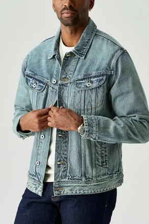 Flint and Tinder Men's Selvedge Denim Trucker Jacket