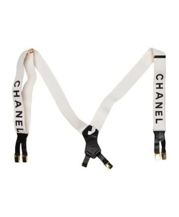 CHANEL Women's Elastic Logo Suspenders
