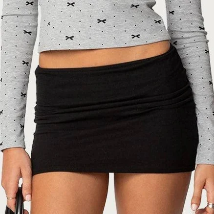 Edikted Women's Aisha Low Rise Mini Skirt