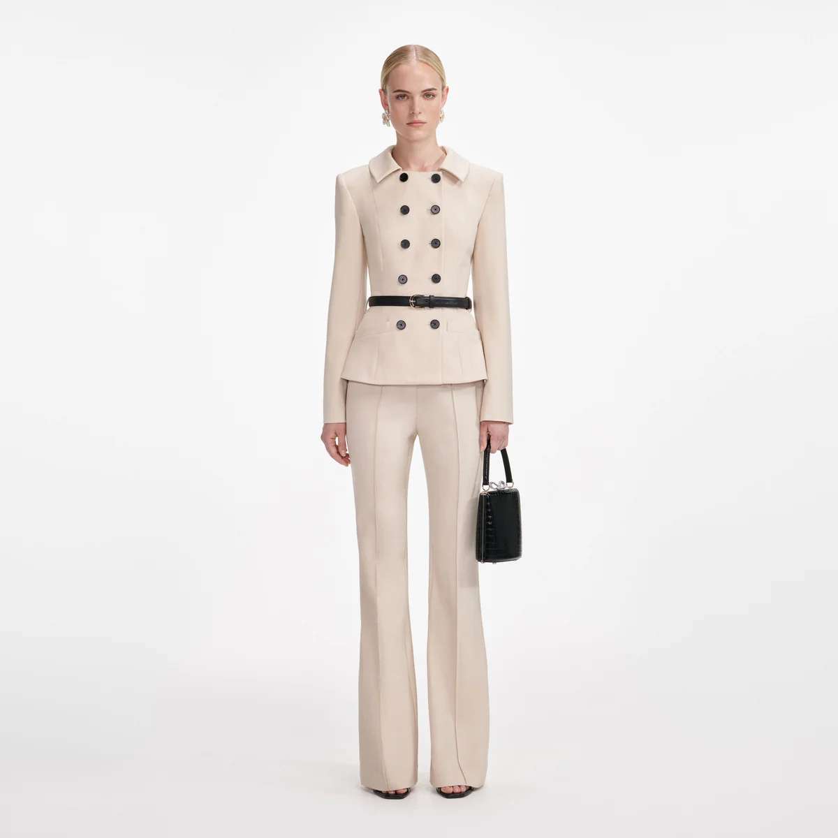 Beige Twill Jumpsuit
