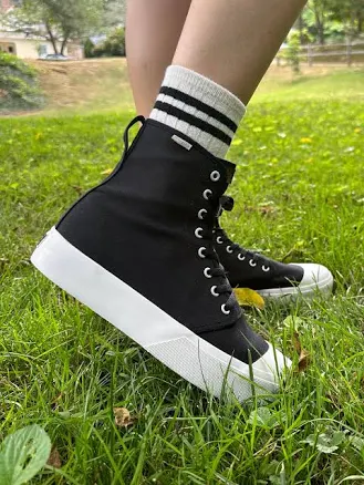 Bangs Onyx Platform High Top Vegan Sneakers
