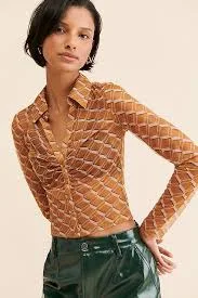 ASTR the Label Lamora Mesh Top