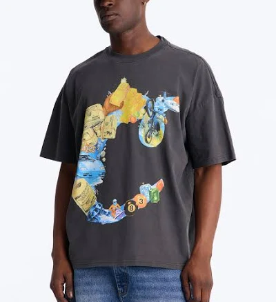 Fashion Nova Men's Cookies Daily Essentials Vintage Oversized Tee Shirt