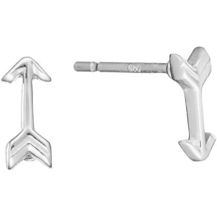 Sterling Silver Flat Arrow Stud Earrings
