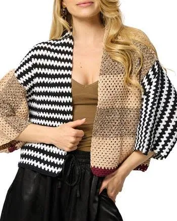 SAACHI Women's Birdie Cotton Patchwork Cardigan