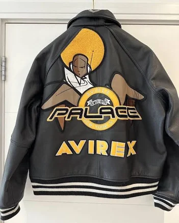 Avirex X Palace Zomby Leather Jacket Genuine Bomber Coat