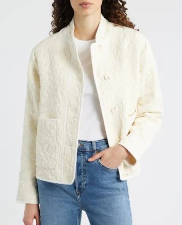 Bernardo Women's Quilted Jacquard Jacket