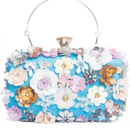 Lauren Lorraine Floral Rhinestone Clutch