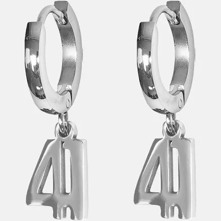 SLEEFS Stainless Steel 41 Number Earring